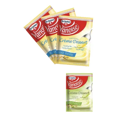 Crème Dessert Vanille VANOISE Lot de 3 x 40 g + 1 Pistache