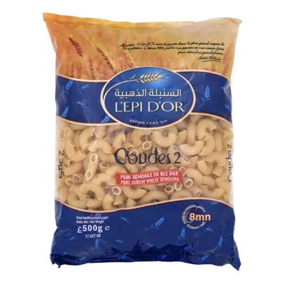 Pâte coude n°2 L'EPI D'OR le sachet de 500 g