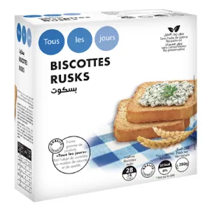 Biscottes nature TOUS LES JOURS 280 g