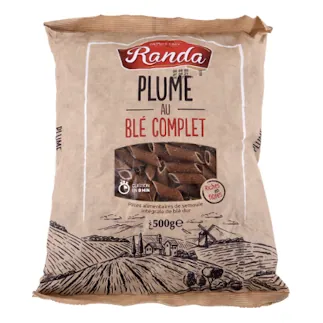 Pâte plume blé complet RANDA le sachet de 500 g