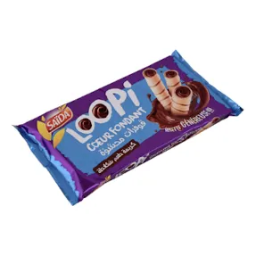 Biscuits cigares fourrés Loopi - Chocolat SAIDA 48 g