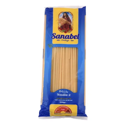 Pâte nouille n°2 SANABEL CARTHAGE le sachet de 500 g