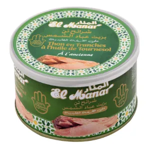 Thon en tranches à l'huile de tournesol À l'ancienne EL MANAR 400 g