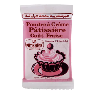 Crème dessert Fraise LA PATISSIERE 40 g