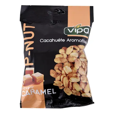 Cacahuètes aromatisées sucrées Caramel VIPA 70 g