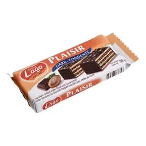 Gaufrette enrobé Chocolat noir PLAISIR 38 g