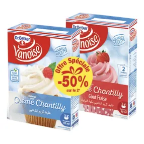 Crème chantilly VANOISE 2 x 72 g