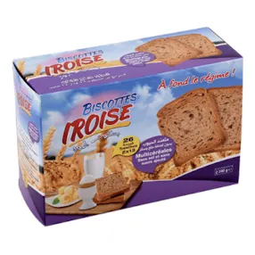 Biscottes multicéréales sans sel IROISE 240 g