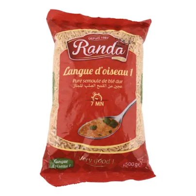 Pâte langue d'oiseau N°1 RANDA le sachet de 500 g
