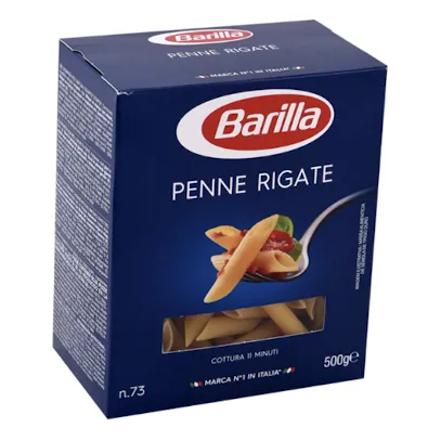 Pâte courte penne rigate n°73 BARILLA le paquet de 500 g