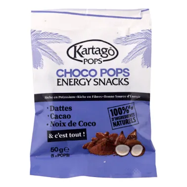 Choco pops dattes-cacao-noix de coco KARTAGO 50 g