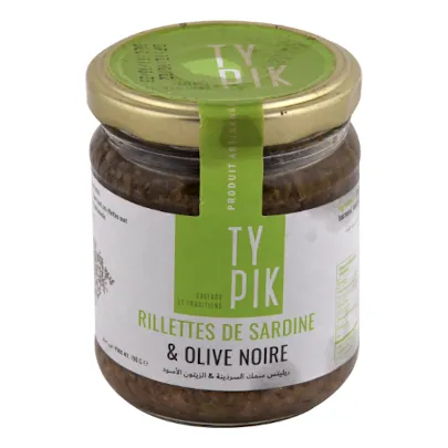 Filets de sardines et olives noires TYPIK 190 g
