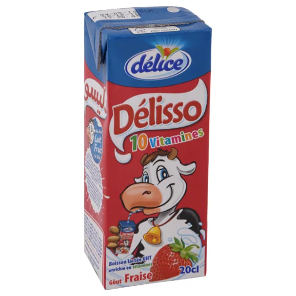 Lait aromatisé Fraise DELISSO 20 cl