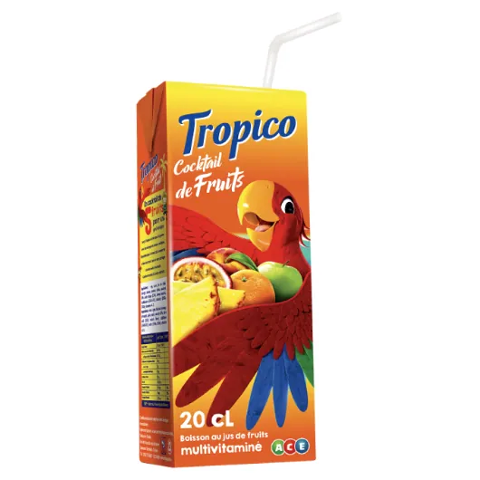 Cocktail de fruits boisson au jus multivitaminé TROPICO 20 cL