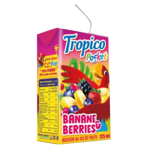Pocket boisson au jus de fruits Banane & Berries TROPICO 125 mL