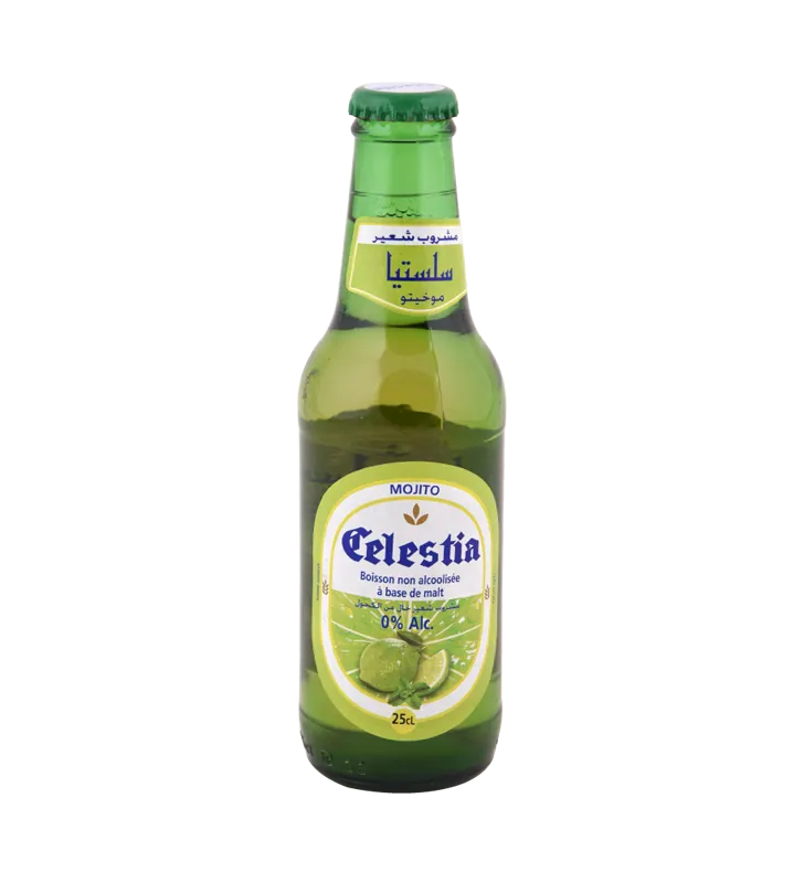 Boisson non alcoolisée à base de malt Mojito CELESTIA 25 cL