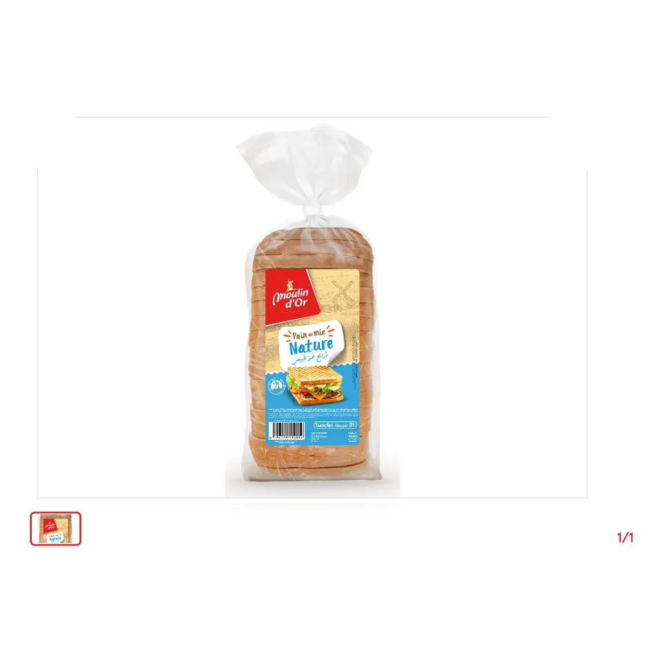 Pain de mie blanc MOULIN D'OR 21 tranches