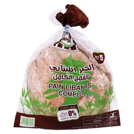 Pain libanais complet 21CM DELICE DU LIBAN 5 Pièces