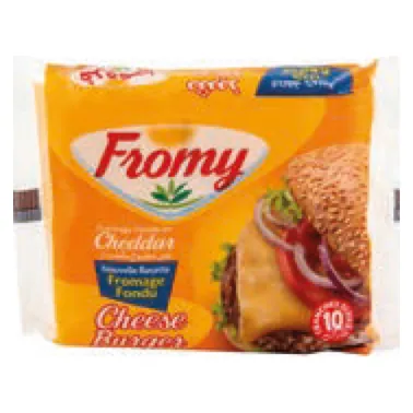 Fromage slice burger Au cheddar FROMY 150 g-10 Tranches