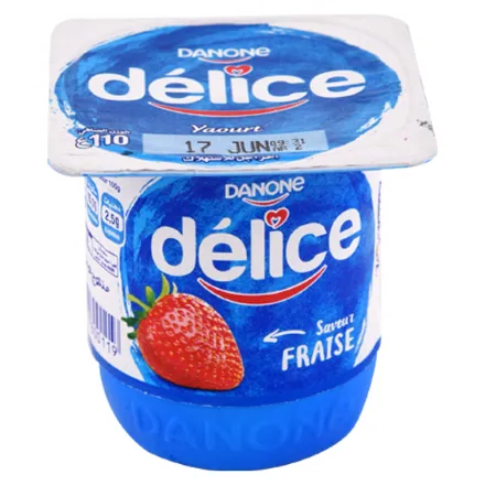 Yaourt aromatisé Fraise DELICE DANONE 110 g