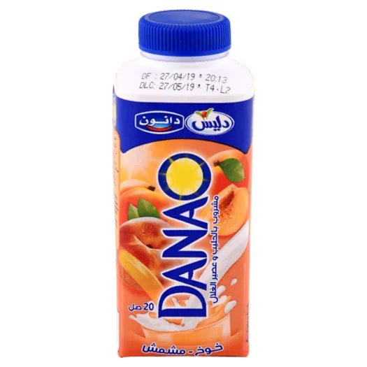 Jus de fruit & lait pêche abricot DANAO 200 ml