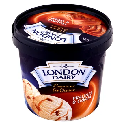Glace Crème pralin LONDON DAIRY 1 L