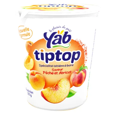 Yaourt à boire Pêche-Abricot TIP TOP 350 g