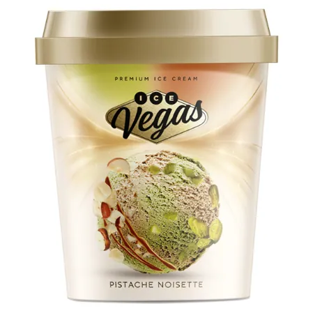 Glace Duo pistache noisette ICE VEGAS 450 ml