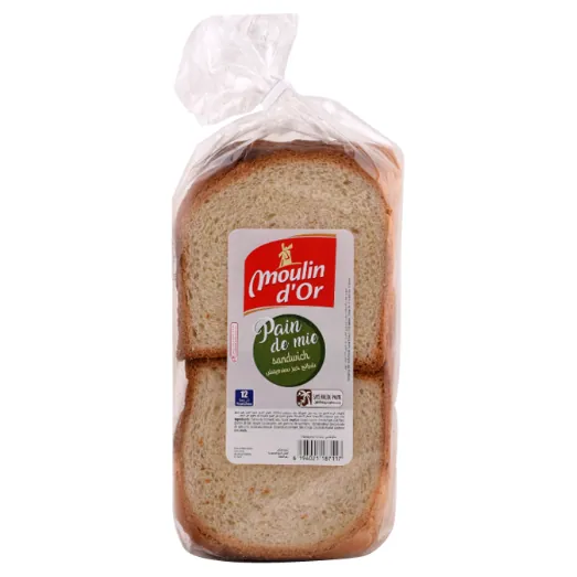 Pain de mie sandwich MOULIN D'OR 12 tranches