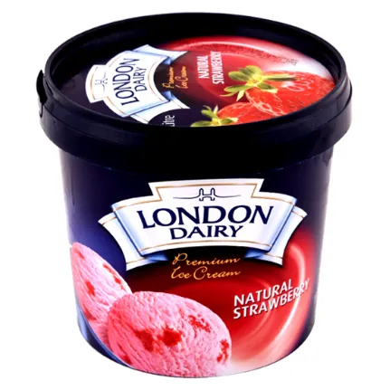 Glace Fraise naturel LONDON DAIRY 1 L