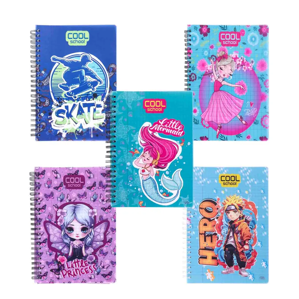 Cool School — Cahier à Spirale 400 Pages Grand Format 70g