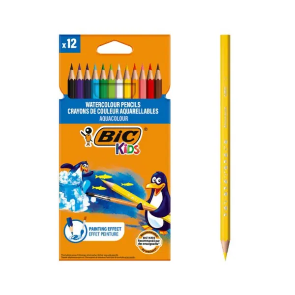 BIC Kids x12 Aqua Crayons de Couleur