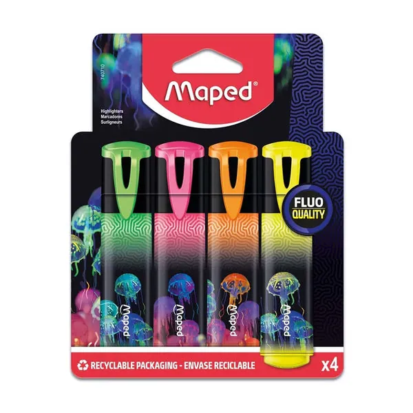 Maped Deepsea Paradise - 4 Surligneurs en blister
