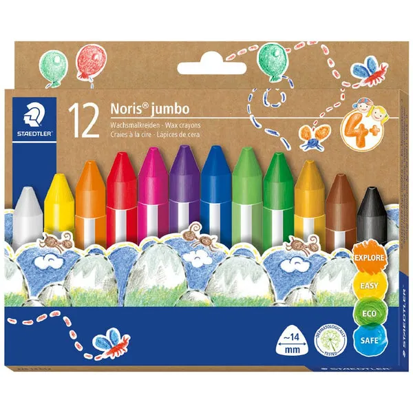 Craies à la Cire Jumbo Staedtler 12 Couleurs