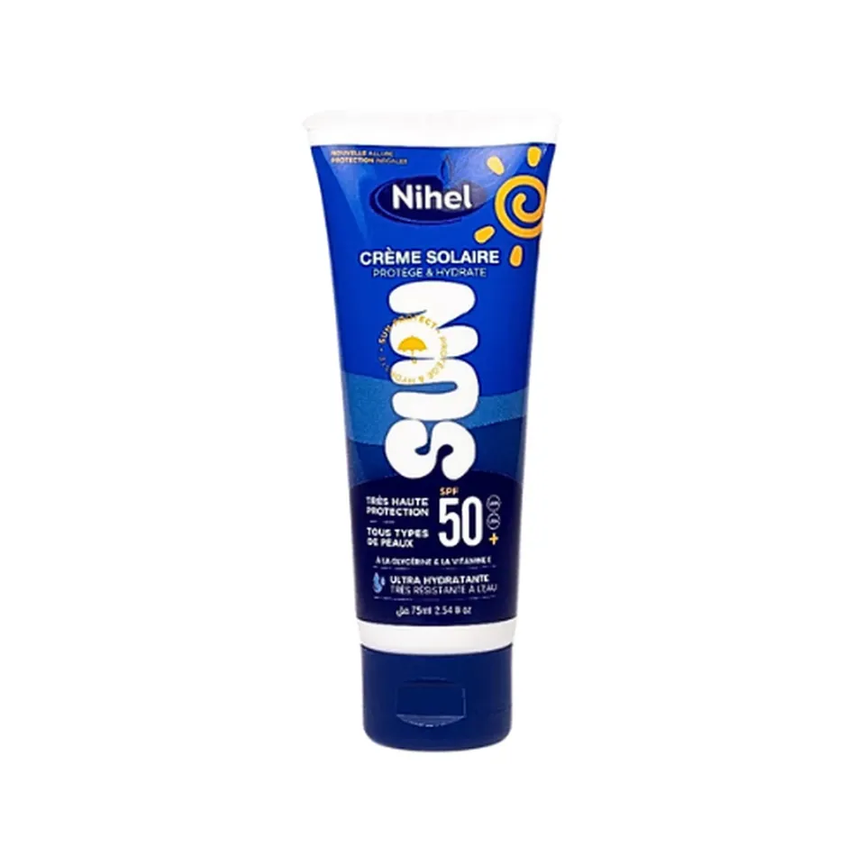Nihel Creme Solaire pour Adulte Spf50+ 75 ml