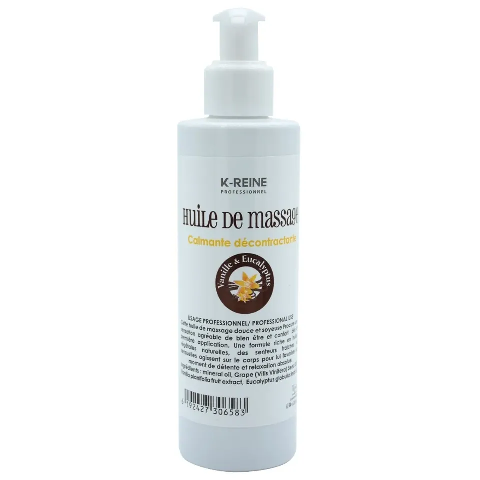 K-reine Huile de Massage Eucalyptus Vanille 200 ml