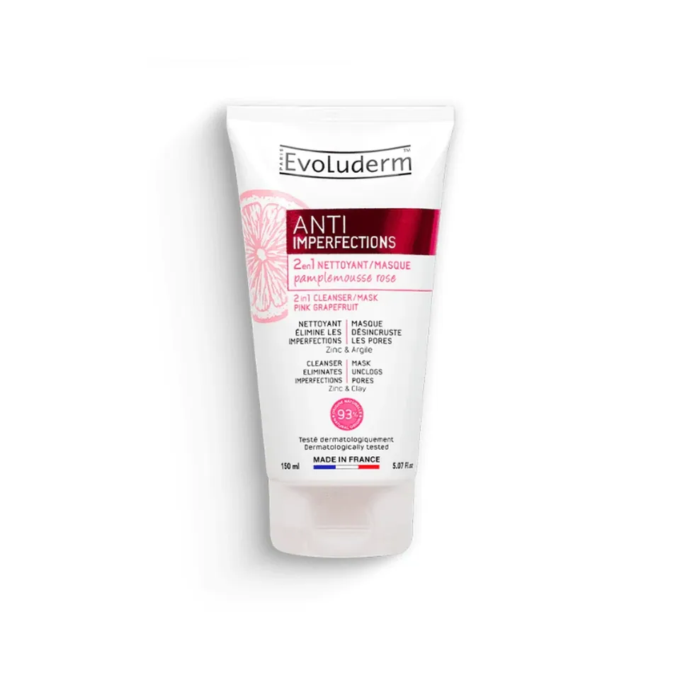 Evoluderm 2IN1 Nettoyant/masque Anti Imperfections 150 ml