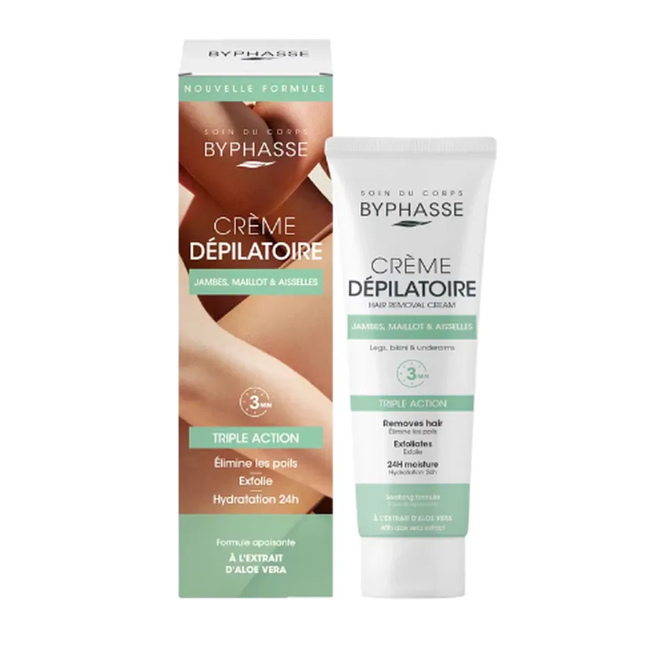 Byphasse Creme Depilatoire a L Extrait d Aloe Vera 125 ml