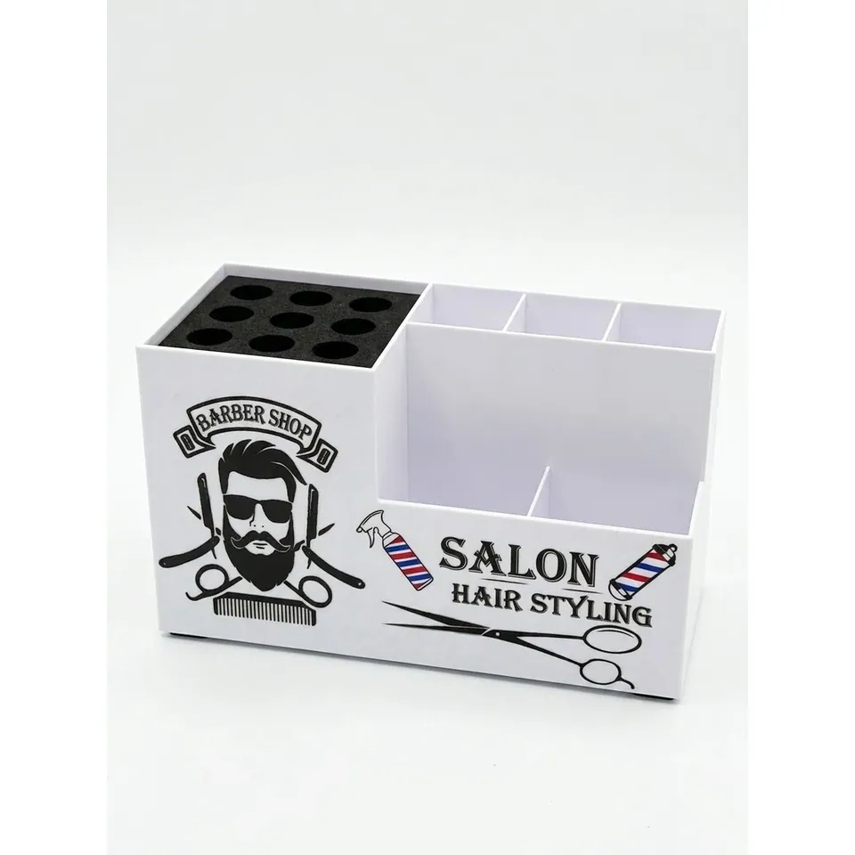 Support de Rangement Barber Shop Blanc