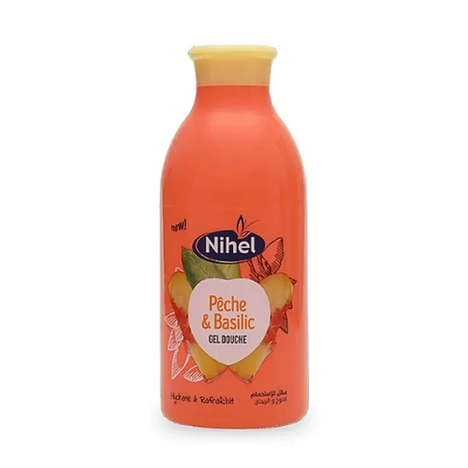 Nihel Gel Douche Peche + Basilic 500 ml