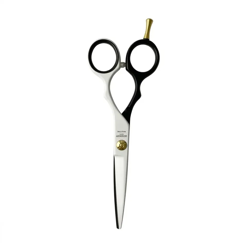 Henbor Prof Ciseau a Cheveux 5.2 Inox Noir et Blanc 782 W/5.5