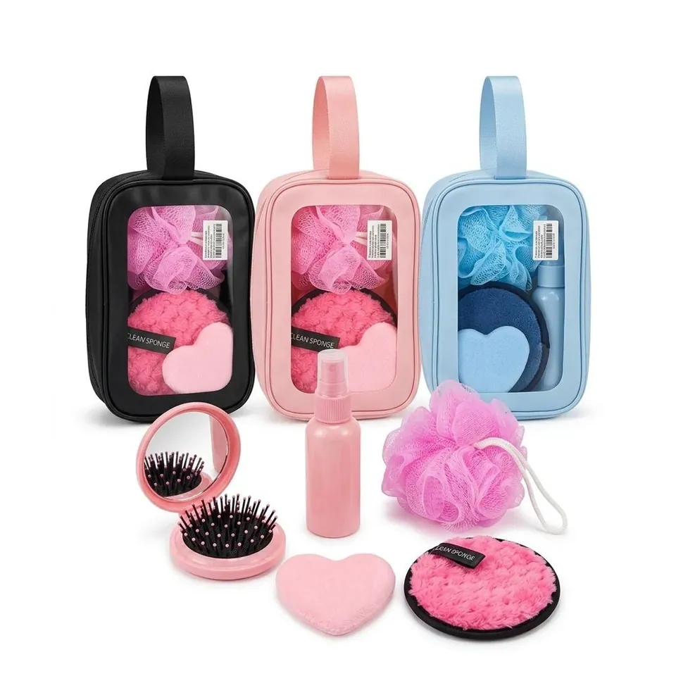 Trousse de Voyage avec Accessoires de Bain et Beaute 6PCS