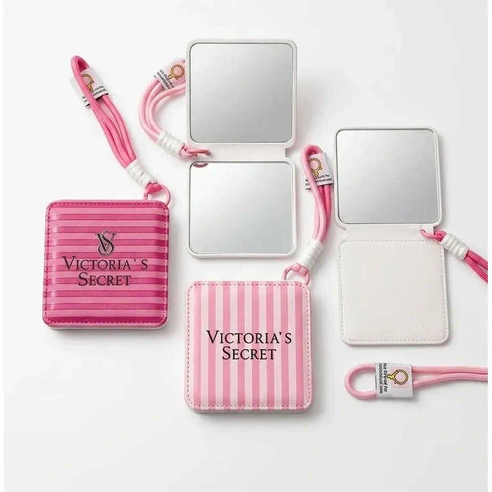 Miroir de Poche Pliable Double Face Vs avec Cordon