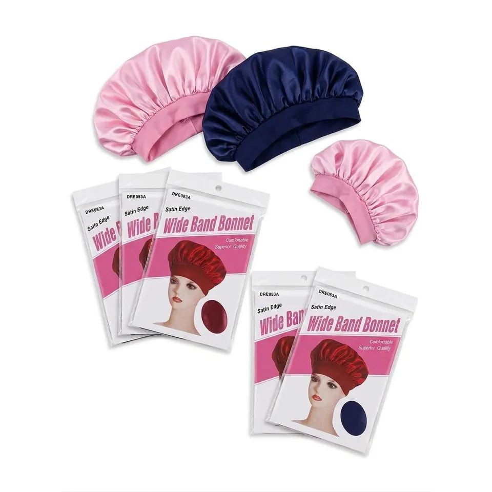 Bonnet en Satin a Bande Large