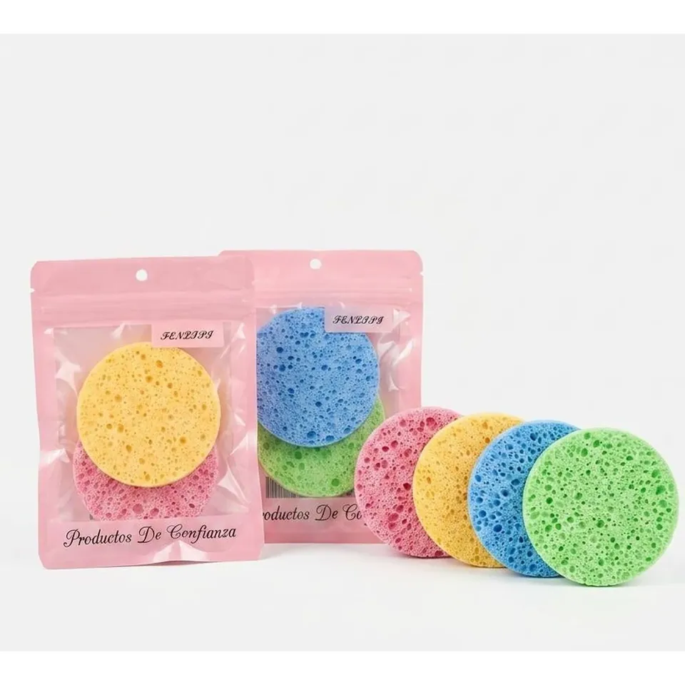 Eponges Nettoyantes Visage Rondes Vegetale