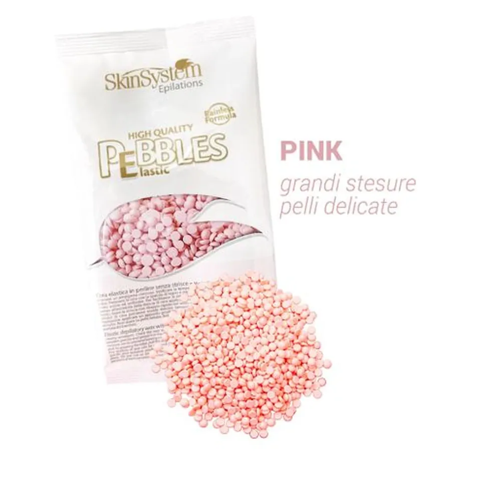 SkinSystem Cire Dépilatoire Élastique sans Bandes - Rose 400 g