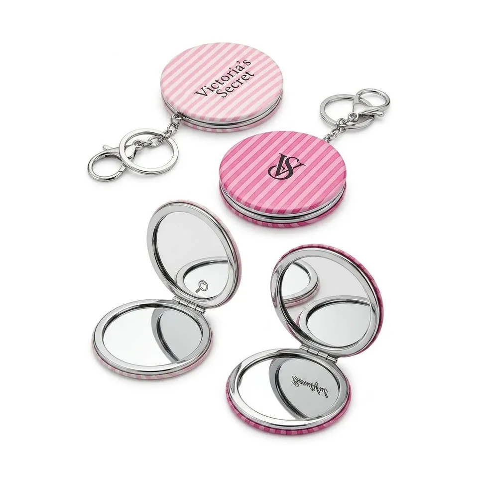 Miroir de Poche Double Pliant avec Porte Cles Vs