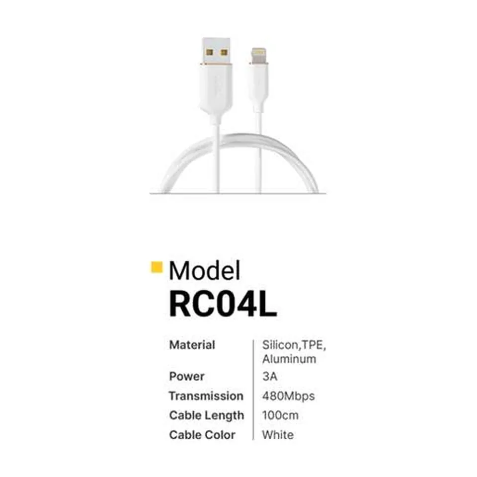 Revo Câble Lightning RC04L – silicone 3 A
