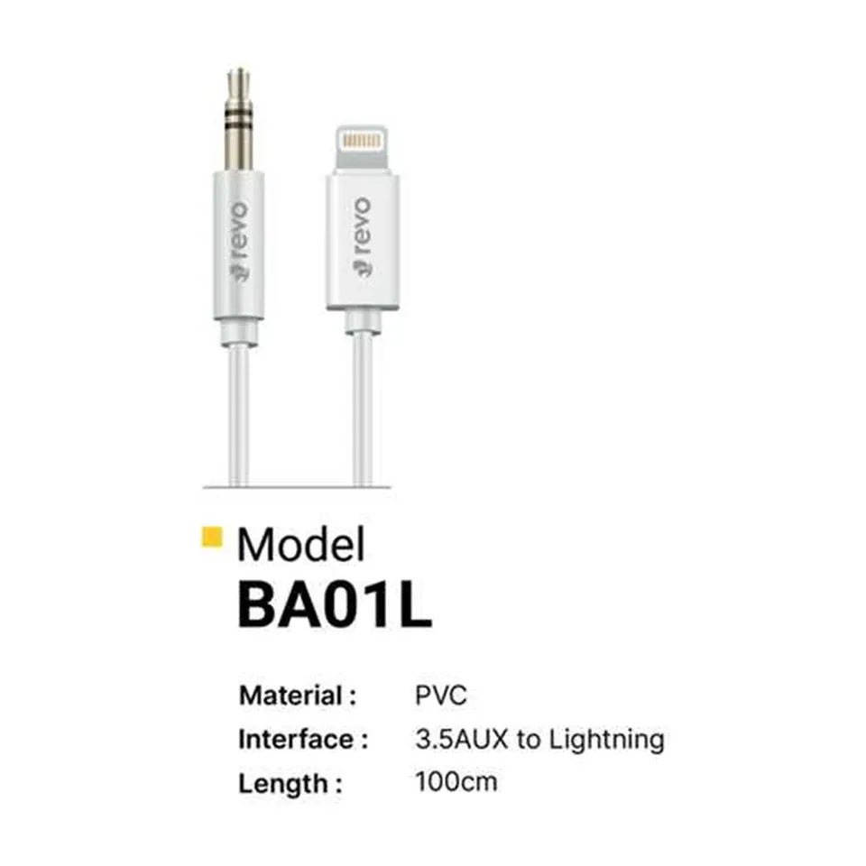 Revo Câble audio AUX RX01L – jack 3,5 mm vers Lightning