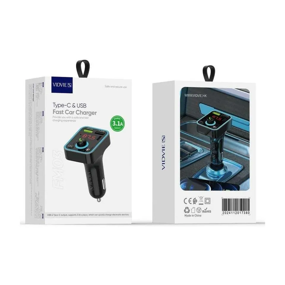VIDVIE Transmetteur FM voiture FM03-S – 3,1 A